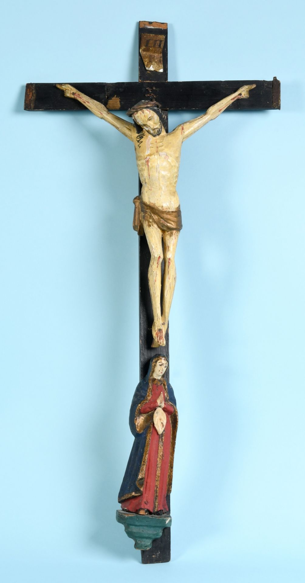 Christus-Korpus mit Kreuz und Schmerzensmutter