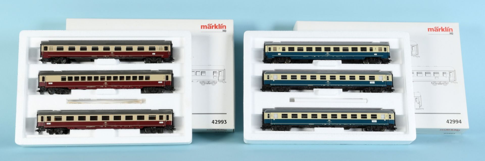 Märklin - Wagen-Sets, 2 Stück "Südwind", Nr. 42993/42994