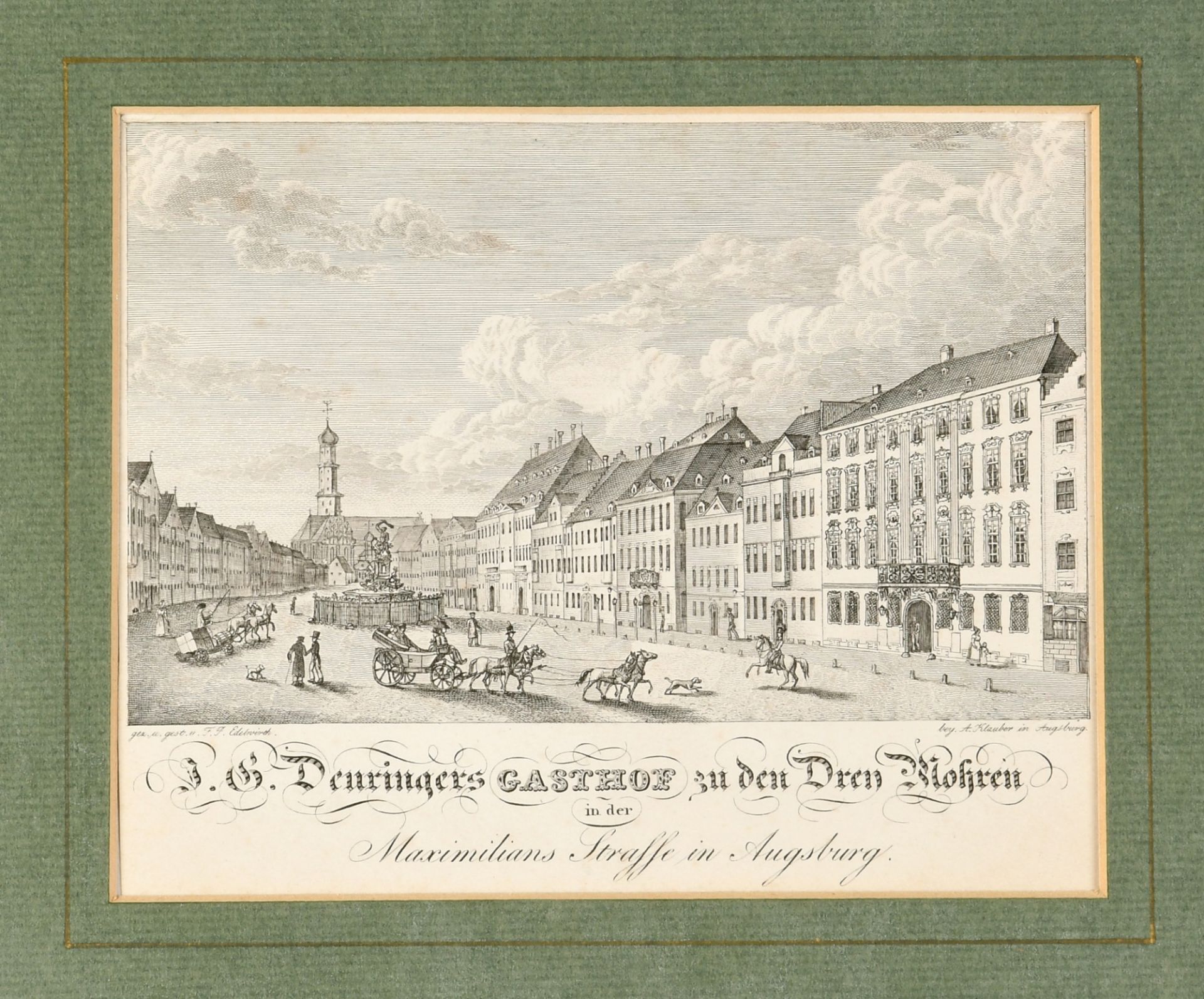 Augsburg, J.G. Deuringers Gasthof zu den Drey Mohren