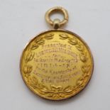 Rare gold medal awarded to Lt JD Milburn for valour in The Great War 1914/18 by residents of
