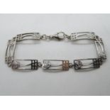 C R Mackintosh design silver bracelet 7.25" 5.8g