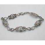 C R Mackintosh style bracelet with Glasgow Rose 9g