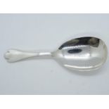 Vintage silver Trefid pattern caddy spoon Francis Howard Sheffield 1971