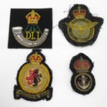 Collection of embroidered military badges