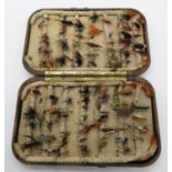 1x large Hardy Nerada fly box with flies