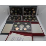 5x proof sets 1999, 1996, 1983, 1986 and 1984 all boxed