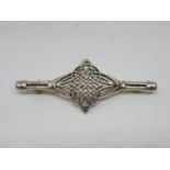 Celtic silver infinity brooch 5.6g