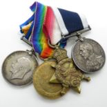 Set of 4x medals to 189209 S. R. Weedon P.O.I.R.N.