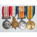 Set of 4x medals on bar to Lft. TA Benskin RN HMS Pelorus