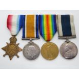 Set of 4x medals on bar 111720 G.T. Hoy E.R.A.1. HMS WATE RHE N