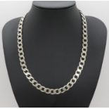 Chunky silver 20" necklace 57g