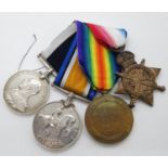 Set of 4x medals to K1990 J. MACE S. P. O. onn HMS Chatham