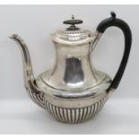 Nicely HM silver Walker and Hall coffee pot 707g