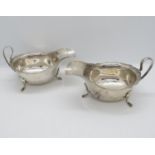 2x HM silver gravy boats 211g