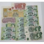 Large collection of banknotes