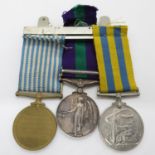 Trio of medals to 22296983 Signalman T Jackson Royal Signals