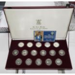 Royal Marriage Commemorative silver coin set 16x coins struck in sterling silver in capsules