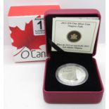 2013 Canada silver coin boxed $10.00 Niagara Falls coin