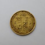 Shield back half sovereign 1887