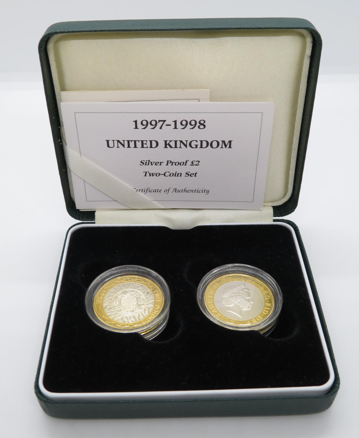 1997-1998 silver £2.00 coins