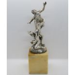 Italian HM silver statuette 800grade silver weight including base 2.45kg