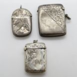 3x silver vesta cases