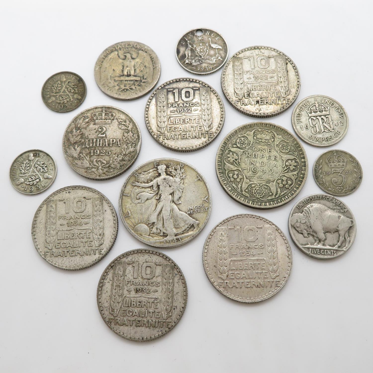 Pre 1947 silver coins 105g