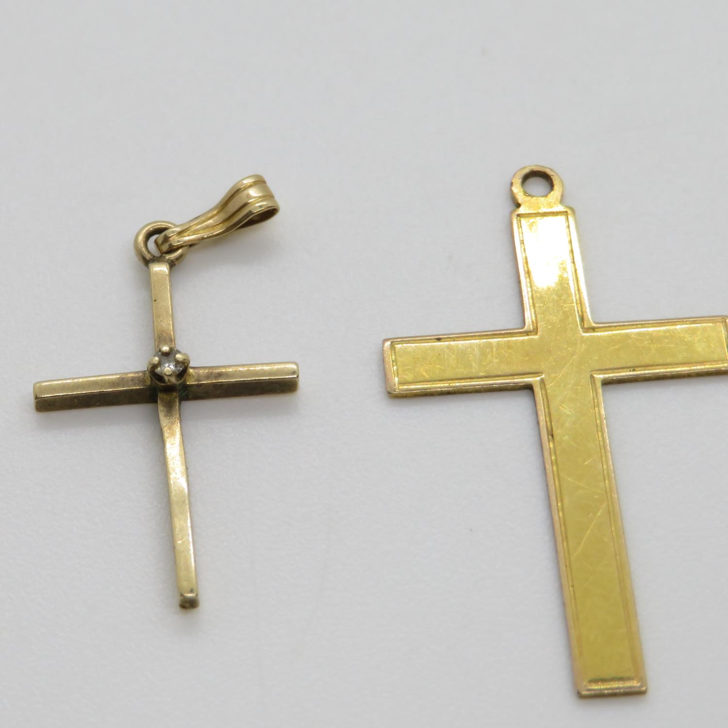 3x 9ct gold crosses - Bild 2 aus 3