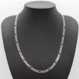 HM silver figaro link chain 20" 16.9g