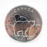 Canada fine silver 1oz pure $5 2011 grizzly bear coin