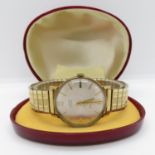 Uno 21 jewel Inca Block Swiss watch 9ct gold - watch ticks and works