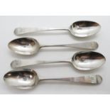 4x rare Hester Bateman teaspoons duty mark London 1784 42g