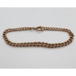 8" rose gold 14g graduated bracelet from watch chain