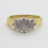 18ct 15 stone diamond ring approx .5ct 4.64g size N