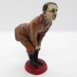 5" cold painted bronze pin cushion of Adolf Hitler