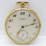 Zenith 18ct pocketwatch Grand Prix Paris 1900 chronometer engraved with pyramids and sphinx to