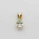 18ct half carat pear shaped diamond pendant
