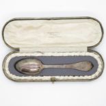 Boxed Pearce and sons HM silver spoon 34g lovely leather Victorian box