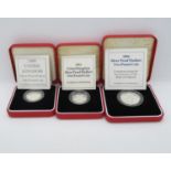 2000 silver proof Piedfort £1.00 coin and 1993 Piedfort silver £1.00 coin and 1994 silver