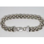 Chunky gent's silver bracelet HM 8.25" 57g