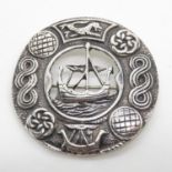 Scottish HM maker RA Celtic Viking style brooch 22g 2" diameter