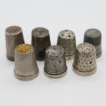 7x silver thimbles