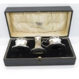 Brights of Bournemouth boxed HM silver condiment set