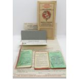 Early 1930's motor insurance certificate and 1932 - 1966 driving licence