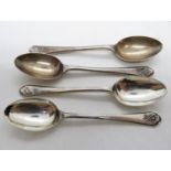 Collection of 4x silver gold spoons 48g