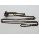 Naval Bosun's whistle with chain