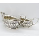 Sugar bowl and milk jug fully HM Birmingham 428g