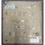 Collection of anodised cap badges