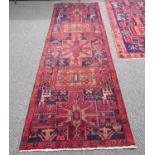 116" x 38" triple knotted Persian carpet excellent condition