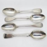 Set of early Victorian London HM teaspoons x4 99g